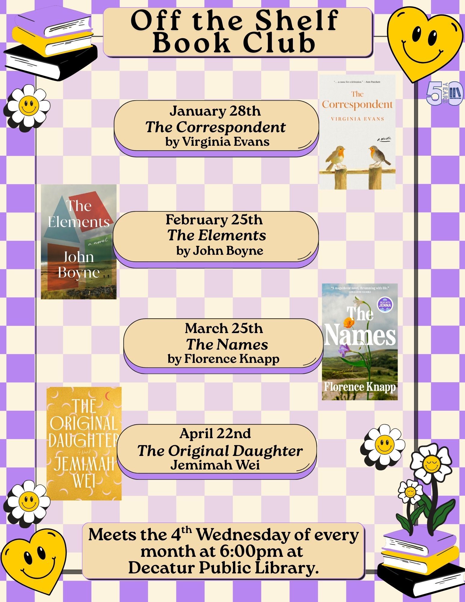 Off the Shelf Book Club January - June 2026